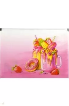 Папка для документов пластиковая Милкшейки, А4