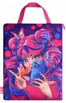 Папка для школьных тетрадей Девушка с телефоном