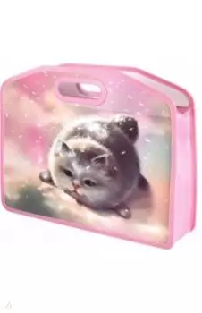 Папка для школьных тетрадей пластиковая Кот, А4