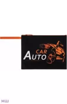 Папка для тетрадей А4 Brauberg "CarAuto", 1 отделение, ткань, молния, с ручкой
