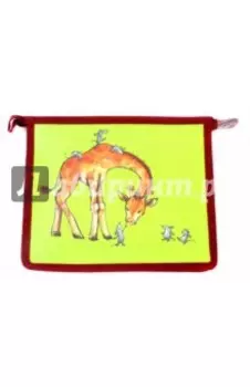 Папка для тетрадей, А5, молния "ЖИРАФ И МЫШАТА" (43614)
