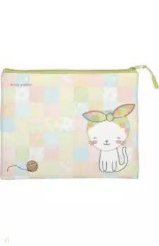 Папка для тетрадей на молнии "Kitten and Ball" (А5, экокожа) (14-002/09)