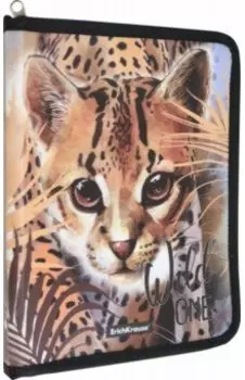 Папка для тетрадей на молнии Wild Cat, A5+
