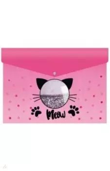 Папка для тетрадей пластиковая, с 3D аппликацией "Кот", А4 (50961)