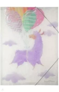 Папка-файл А4 "ЛАВАНДОВЫЕ ЛАМЫ" резинка, 2 вида (14-033/02)