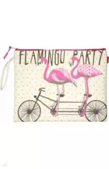 Папка Фламинго, на молнии, А4