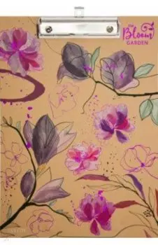 Папка-клипборд Bloom Garden, A4, фиолетовая