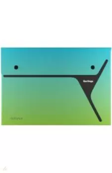 Папка-конверт на 2-х кнопках Radiance. Голубой/зеленый градиент, А4