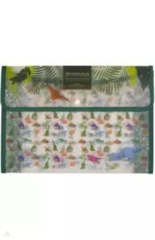 Папка-конверт на кнопке Динозавры, А4