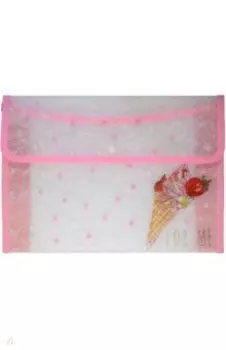 Папка-конверт с окантовкой Мороженое, А4
