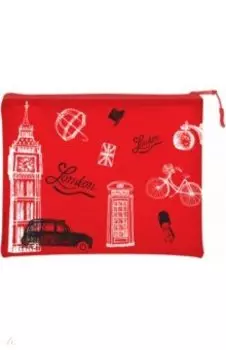 Папка Лондон, на молнии силиконовый, А5