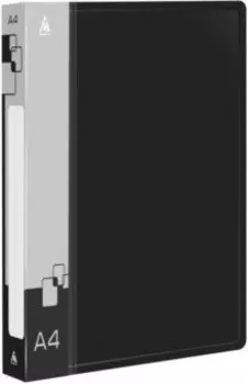 Папка на 2-х кольцах, А4, черная