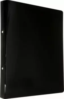 Папка на 2 кольцах "DeLuxe" (А4, черный) (DL0740/2BLCK)