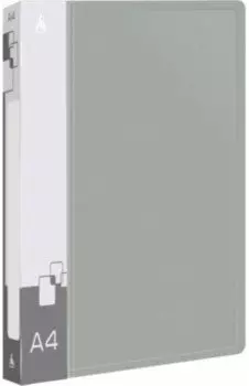 Папка на 4-х кольцах, А4, серая