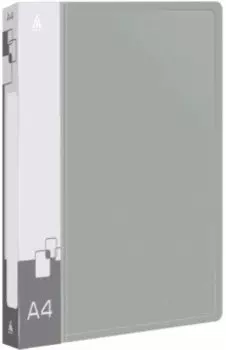 Папка на 4-х кольцах, А4, серая