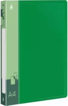 Папка на 4-х кольцах, А4, зеленая