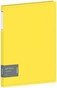 Папка на 4 кольцах Soft Touch, желтая