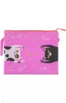 Папка на молнии Кошки, А4, силиконовая