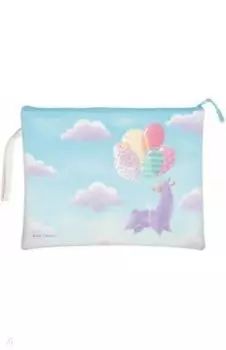 Папка на молнии лавандовые ламы. Облачка, А4