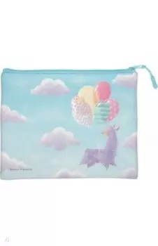 Папка на молнии Лавандовые ламы. Облачка, А5