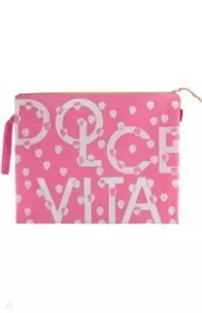 Папка на молнии PINK, А6, силиконовая