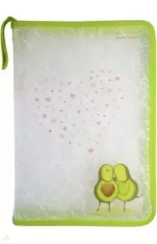 Папка на молнии с окантовкой Авокадо, А4