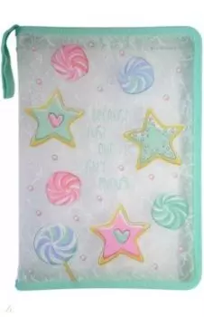 Папка на молнии с окантовкой Пончики, А4