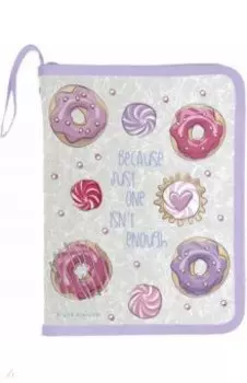 Папка на молнии с окантовкой Пончики, А5