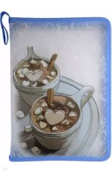 Папка на молнии с окантовкой Шоколад, А4