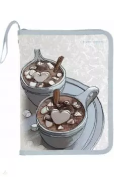 Папка на молнии с окантовкой Шоколад, А5