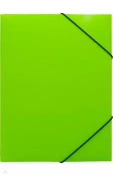 Папка на резинке Double Neon, А4, салатовая