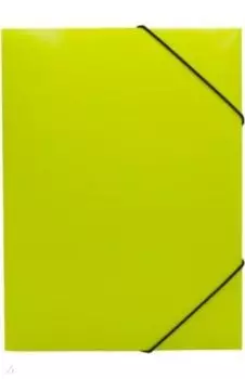 Папка на резинке Double Neon, А4, желтая
