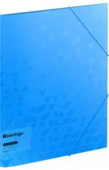 Папка на резинке Neon, голубой неон, А4