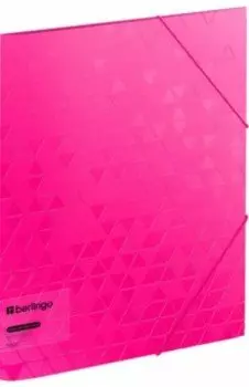 Папка на резинке Neon, розовый неон, А4