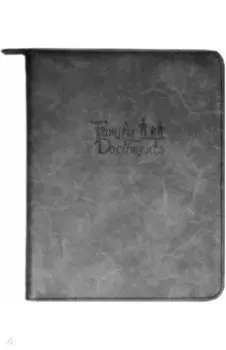 Папка-органайзер для семейных документов (А4, кожзам, серая) (52911)