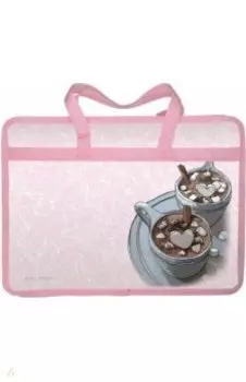 Папка-портфель на молнии с окантовкой Шоколад, А4