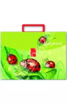 Папка-портфель пластиковый "БОЖЬИ КОРОВКИ" (32452-40)