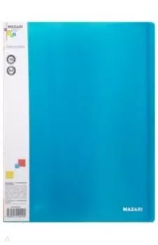 Папка с 10 вкладышами, бирюзовая