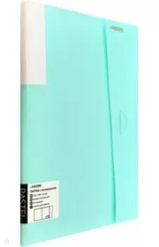 Папка с 20 вкладышами Pastel, бирюзовая, А4
