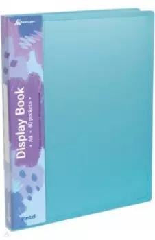 Папка с 40 вкладышами Pastel, A4, голубая