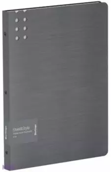 Папка с 40 вкладышами Steel&Style, А4, серебряная