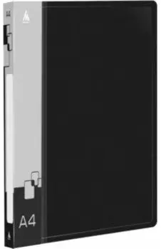 Папка с металлическим зажимом, А4, черная