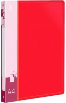 Папка с металлическим зажимом, А4, красная