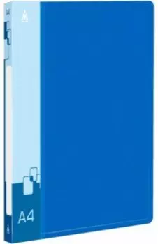 Папка с металлическим зажимом, А4, синяя