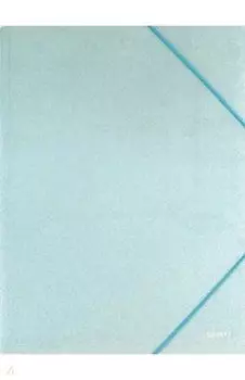 Папка с резинкой Glitter Shine, бирюзовая, А4