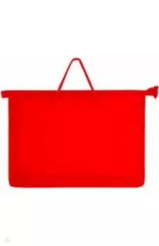 Папка с ручками, А4, красная