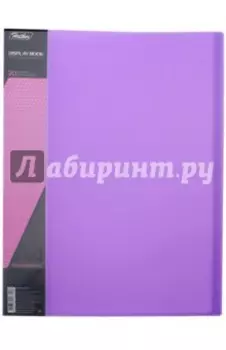 Папка с вкладышами Neon Display Book, пластиковая, 20 вкладышей, фиолетовая