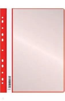 Папка-скоросшиватель, красная, 10 вкладышей