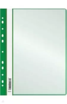Папка-скоросшиватель, зеленая, 10 вкладышей
