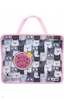 Папка-сумка с ручками "Котики", А4 (228170)